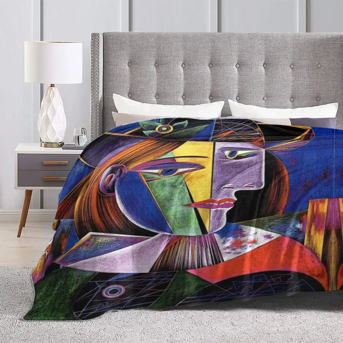 Абстрактное Мягкое И Прочное Дорожное Одеяло Picaso Фланелевое Постельное Белье С