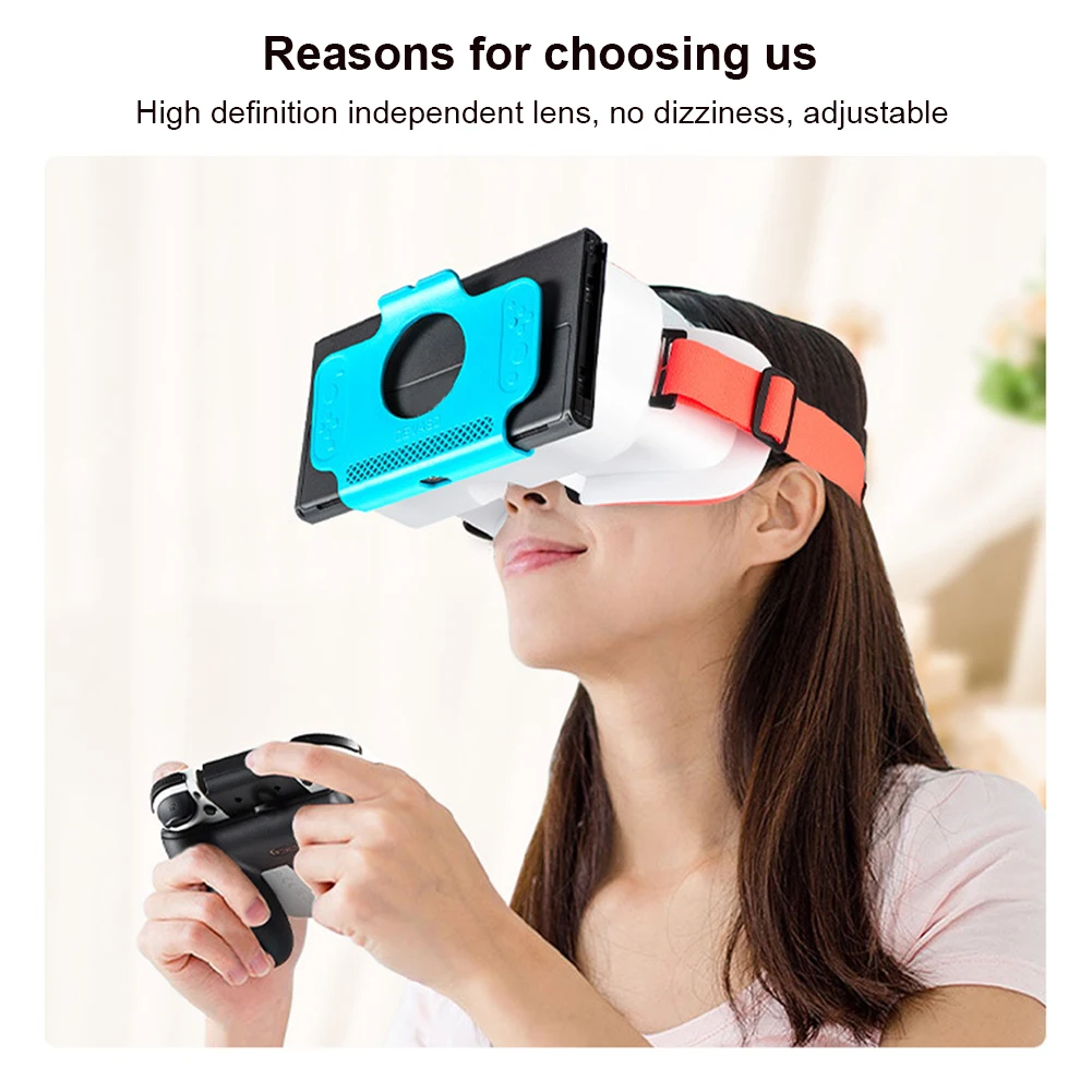

Ergonomics Virtual Reality Headband Eyeglasses HD Lens Virtual Reality Glasses Accessories for Switch/Switch OLED Game Console