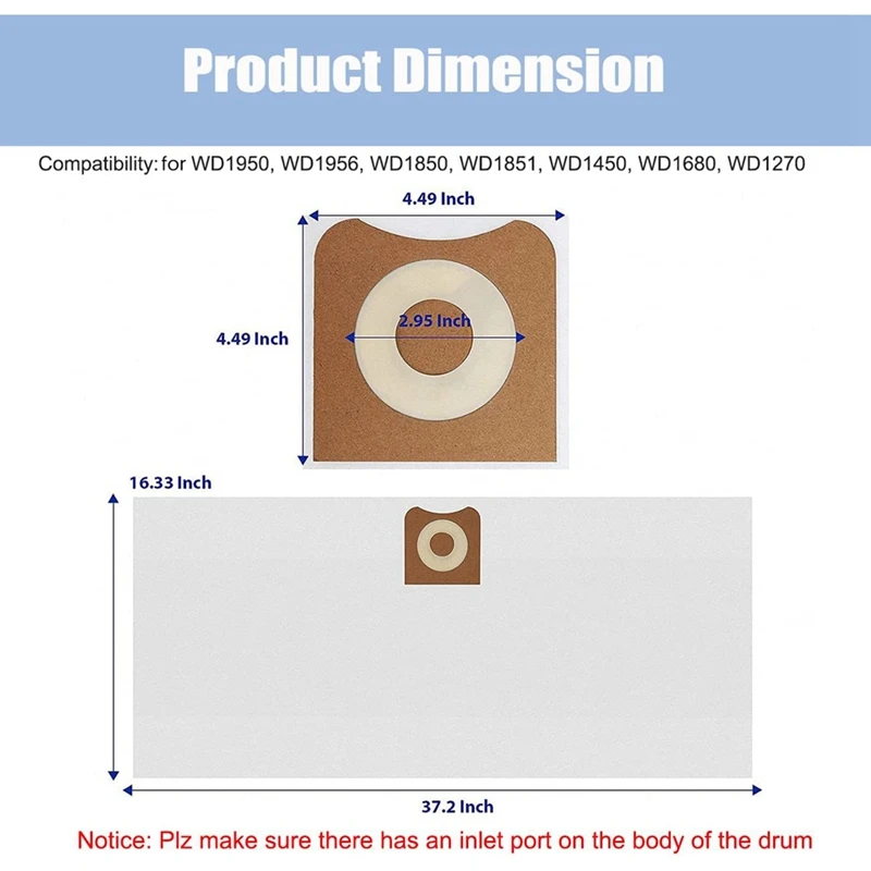 2 шт. сменные белые фильтры для сухих пылесосов Ridgid 5-20 галлонов + 4 в упаковке VF3502