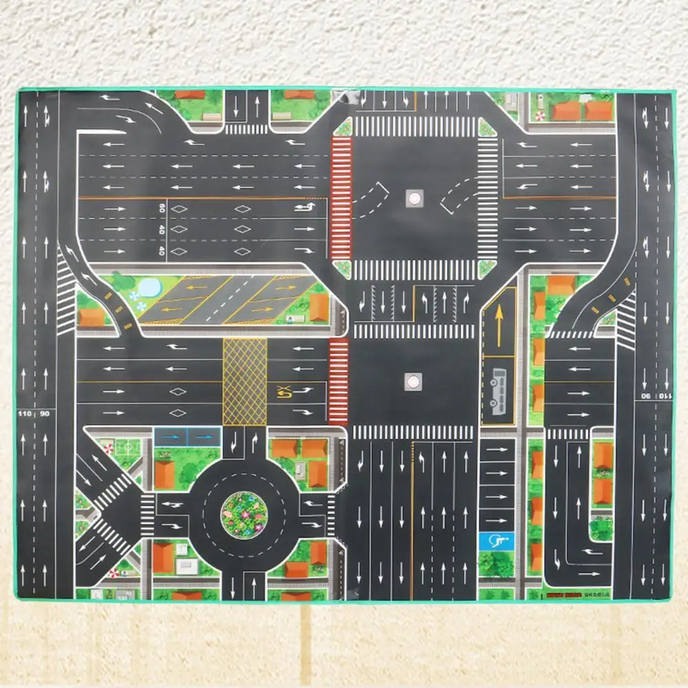 

Game Mat Decorative Portable Long Lifespan Thickened City Traffic Parking Lot Picnic Mat Toy for Home Map Toy Game Mat Toy