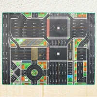 game mat decorative portable long lifespan thickened city traffic parking lot picnic mat toy for home map toy game mat toy