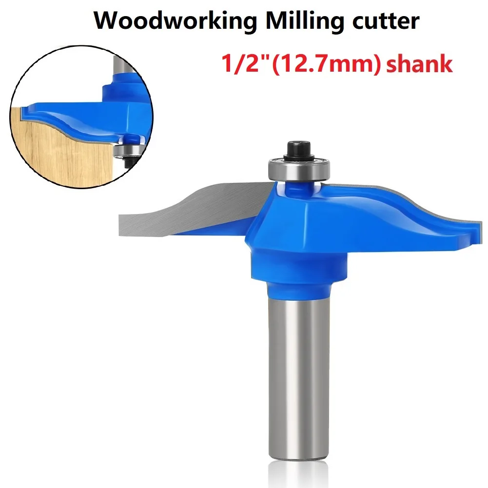 

1pc 12.7mm Shank Round Over Rail & Stile Router Bits With Cove Panel Raiser Router Bit Cutter 45# Steel For Woodworking Tools