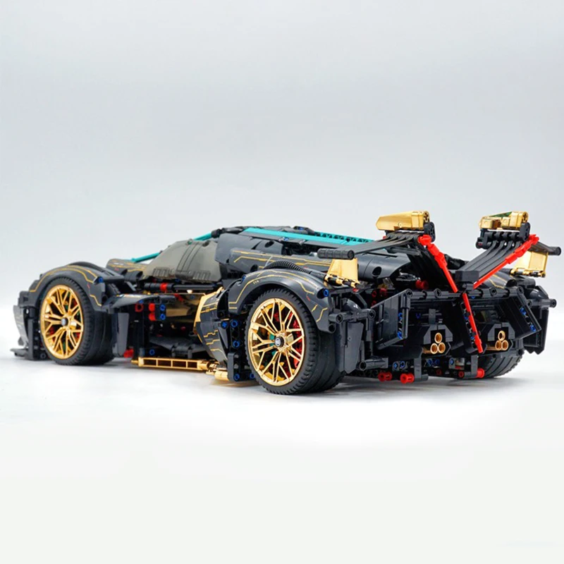 MOYU 88001 технический Супер гоночный автомобиль строительные блоки MOC RC V12 модель
