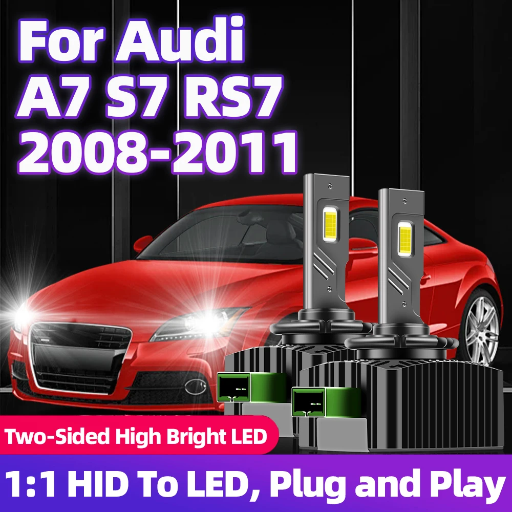 Для Audi A7 S7 RS7 2008 2009 2010 2011 Автомобильные светодиодные фары 1:1 автомобильная лампа HID