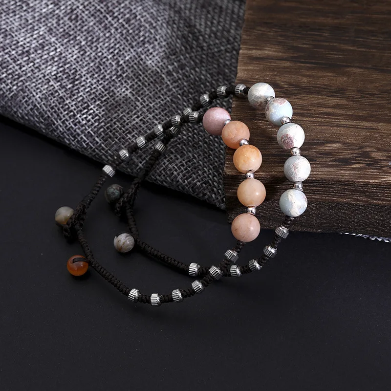 

Bohemian Ethnic Style Spring and Summer Simple Retro Bracelet Female Personality Wax Rope Hand-woven Women's Fashion Bangle