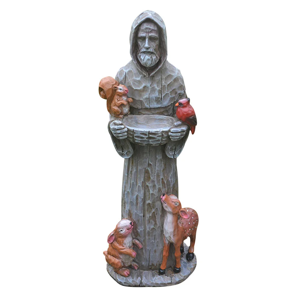 

Pet Food Containers Garden Bird Feeder St Francis Assisi Garden Sculpture Religious Bird Feeder Francis Outdoor