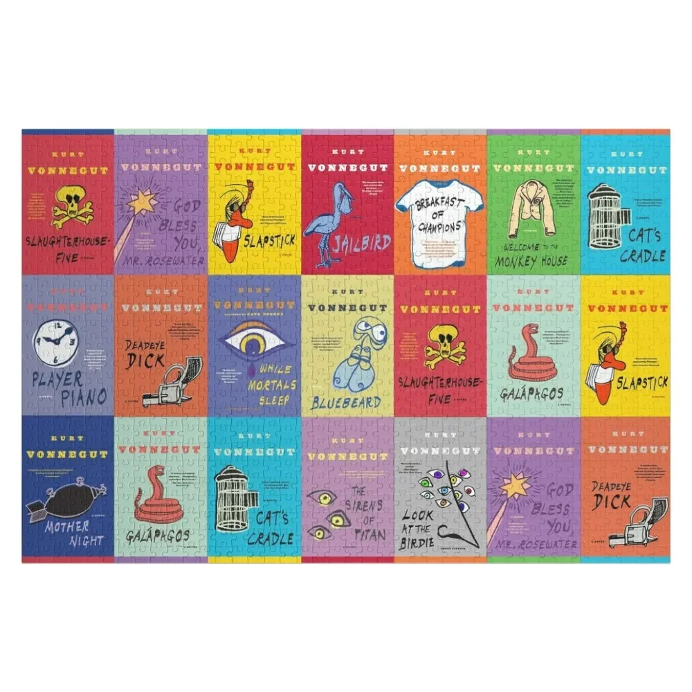 Детский деревянный пазл с изображением Курта Воннегута