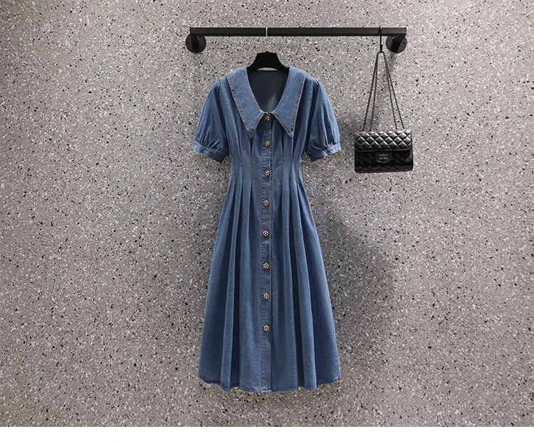 Новинка 2022 женские джинсовые платья женская одежда большого размера для лета