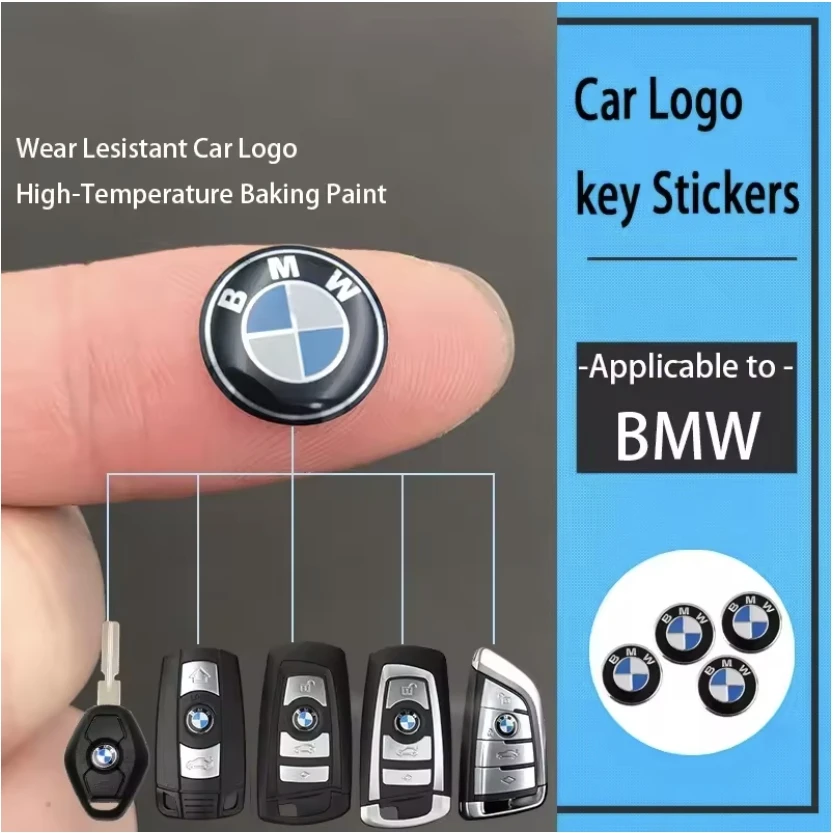 11 мм/14 мм наклейки с эмблемой ключа автомобиля логотипом замочной скважины для BMW