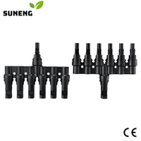 free shipping solar pv connector 2t 3t 4t 5t 6t branch parallel connection 30a 1000v electrical pv panel cable connector