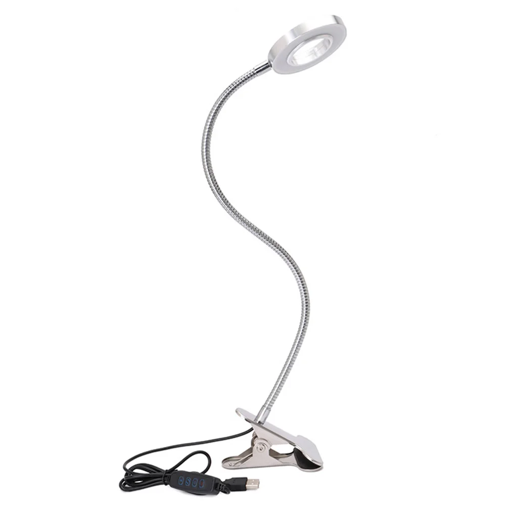 

12W Flexible Study Bedside Dimmable Desk Lamp Eye Protection USB Led Clip On Reading Light Office
