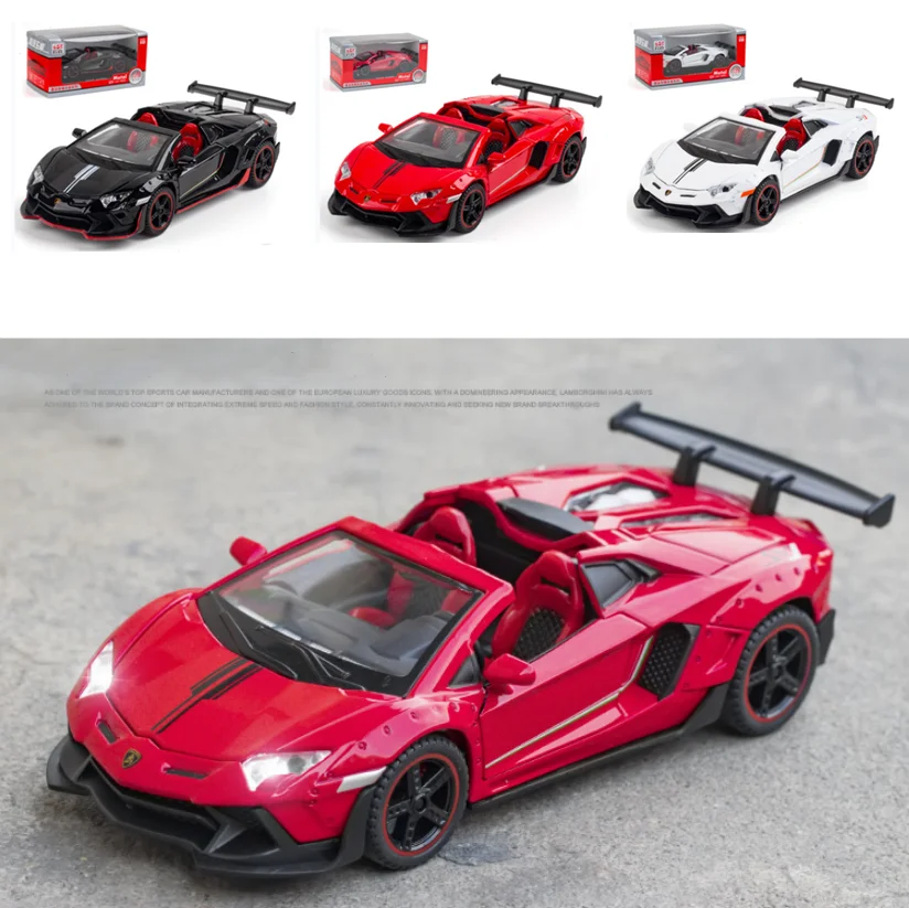 

1:32 Lamborghinis LP700 Die-Cast Vehicles Alloy Car Model Sound and Light Pull Back Car Model Collection Car Toys