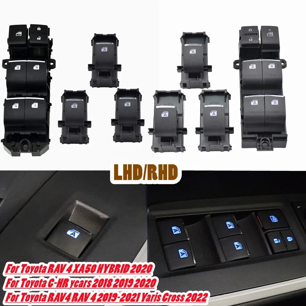 3-Pack Passenger Side Window Control Switch – Fits Toyota RAV4 2019-2020 – 84040-06070 – Unbranded