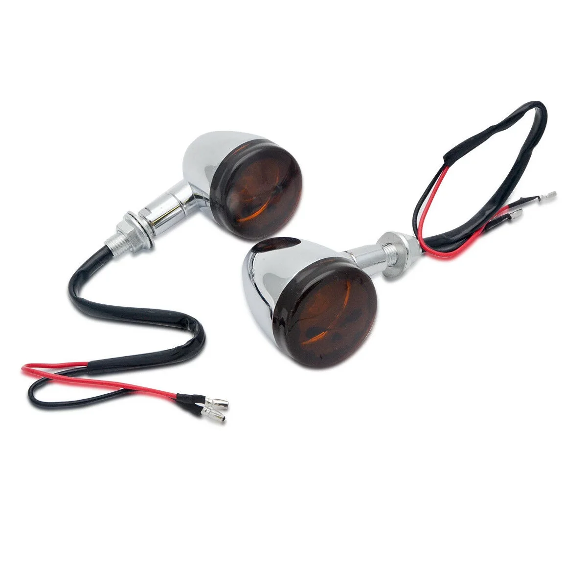 

2pcs Universal Motorcycle Turn Signal Light 12v 10mm Bullet Moto Turn Signals Amber