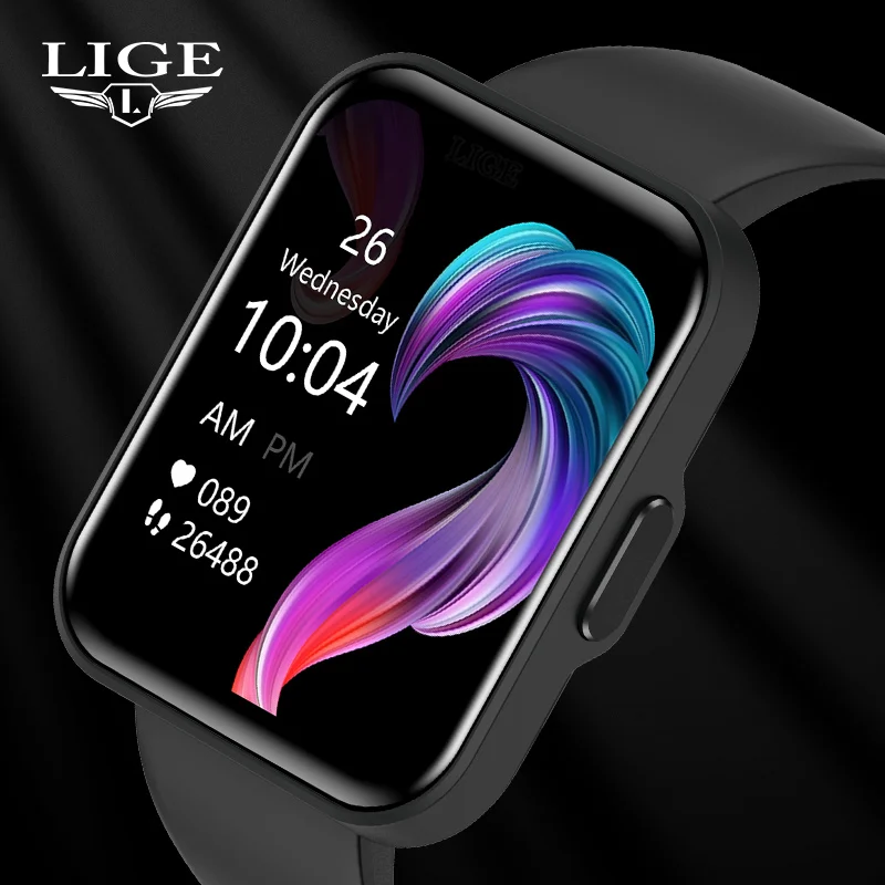 

LIGE 2022 Latest Men Women Smart Watch Telephone Information Reminder Heart Rate Monitor Watches Sports Fitness Smartwatch +Box