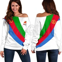 yx girl eritrea special flag 3d printed novelty women casual long sleeve sweater pullover