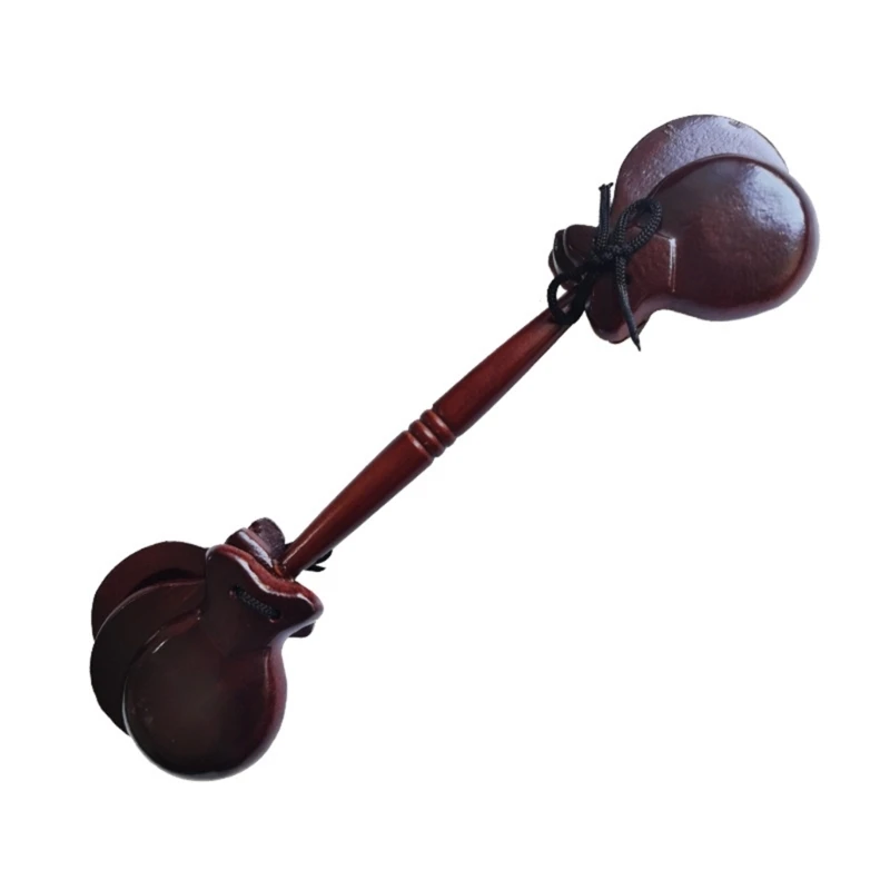 

Wooden Double Castanets Hand Clapper Musical Instruments Toddler Castanets