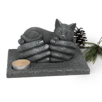tombstone pet mourning with candleholder prop praying mourning holding pet cat dog tombstone open air candlestick ornaments