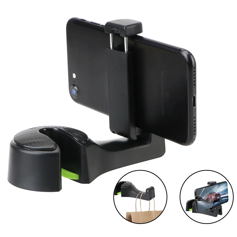 

Car Headrest Hook Foldable Clips Organizer 2 in 1 Seat Back Hanger Phone Holder