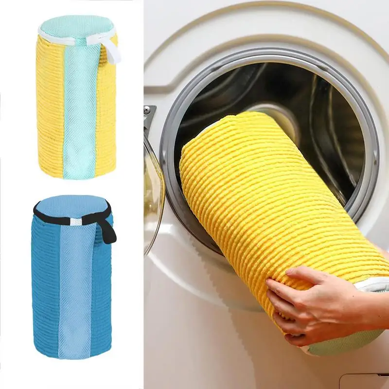 

Household Shoe Washing Bag Large Anti Deformation Mesh Dirty Shoes Washing Net Bag Breathable Chenille Shoe Laundry Cleaning Bag