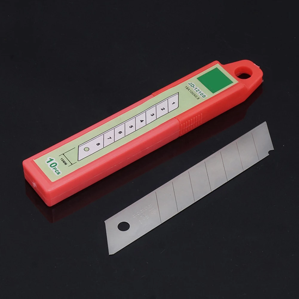 

10pcs 18mm Art Blade Art Cutter Box Cutter Utility Knife Replacement Blades Cutting Paper Carving Office Stationery Knives