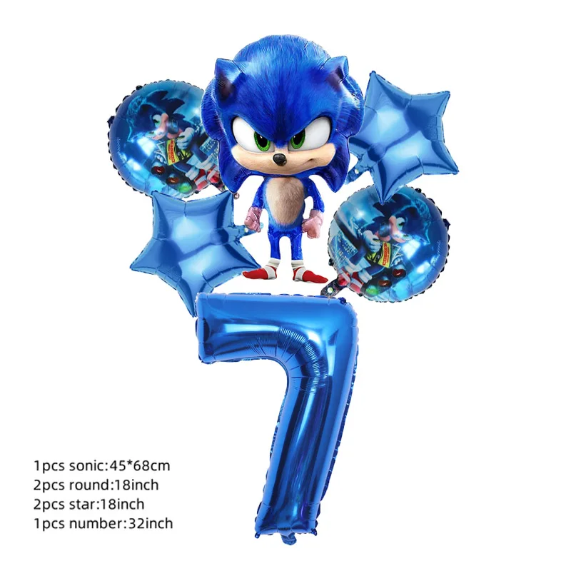 

Cartoon Baby Show Sonic Theme Balloons Kids Birthday Party Decorations Cute Kids Toys Girls Boys Birthday Party Supplies