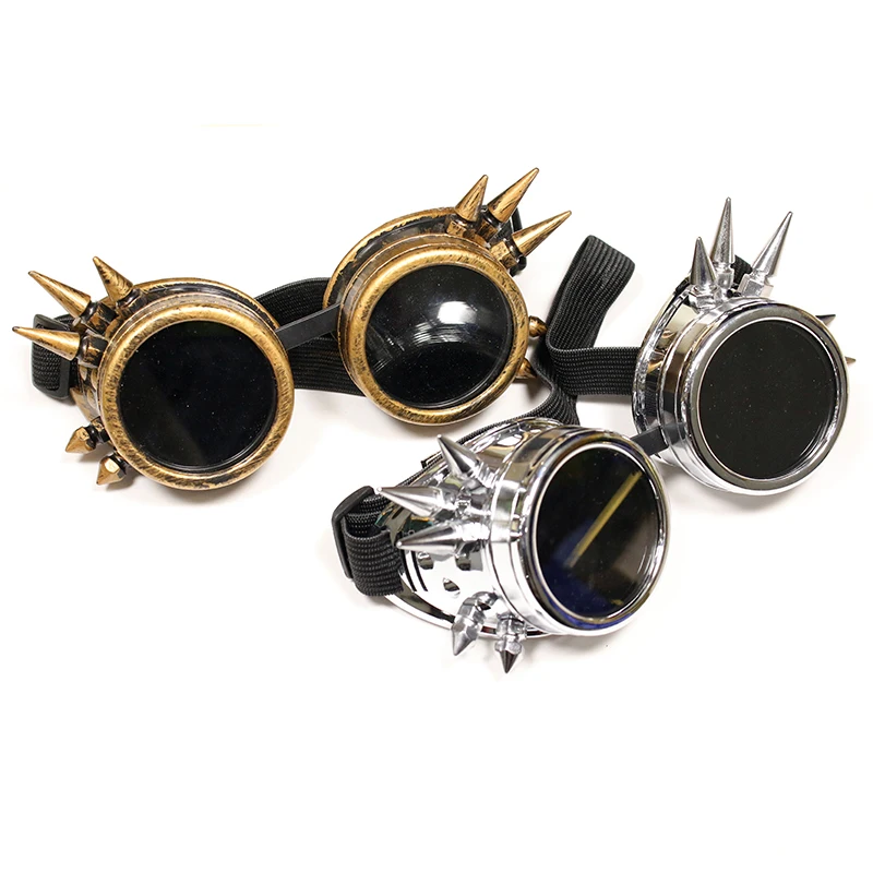 Danganronpa V3 Iruma Miu Cosplay glasses Prop Gothic Cosplay Rivet Steampunk Goggles Glasses Welding Punk