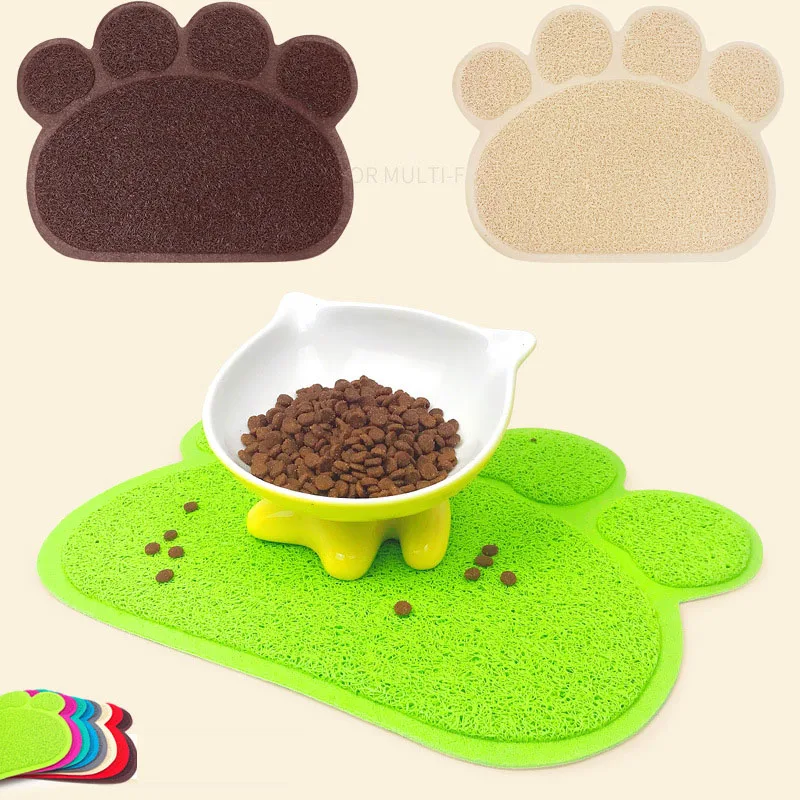 

Non-slip washroom Pet Mat For Cat litter mat Solid Color PVC Pet Food Mat Pet Bowl Drinking Water Pad Dog Feeding Mat Easy Clean