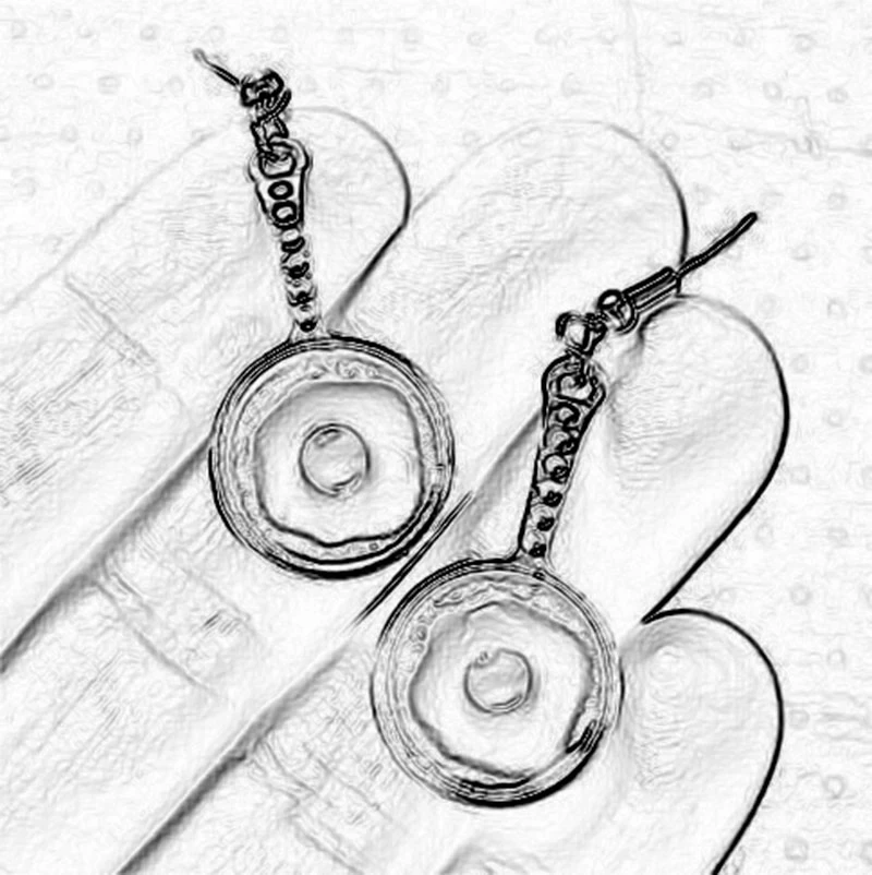 Серьги-капельки из цинкового сплава в форме яиц