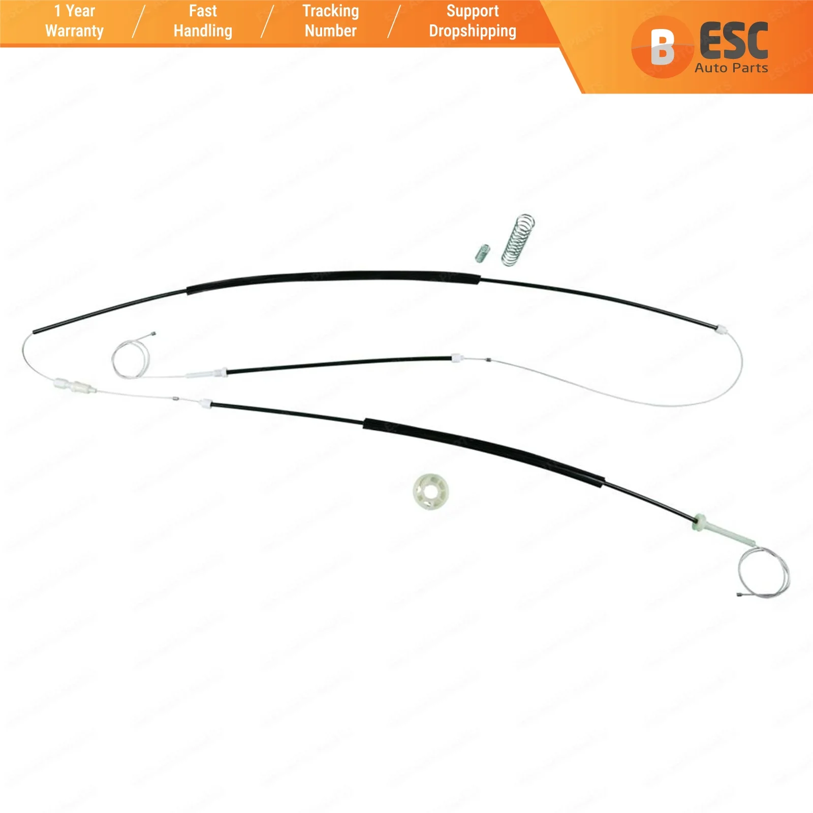 

Автозапчасти ESC EWR982, комплект для ремонта оконного регулятора, правая дверь для BMW Mini Cooper первого поколения (R50/53) 2000-2006