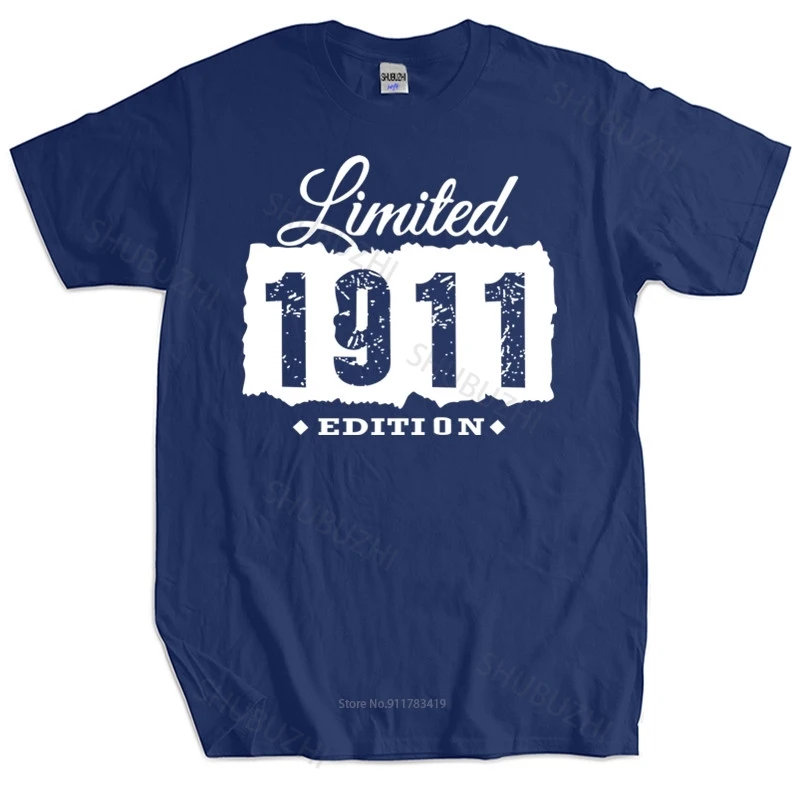 Мужская летняя хлопковая футболка свободные топы 1911 110 лет день рождения