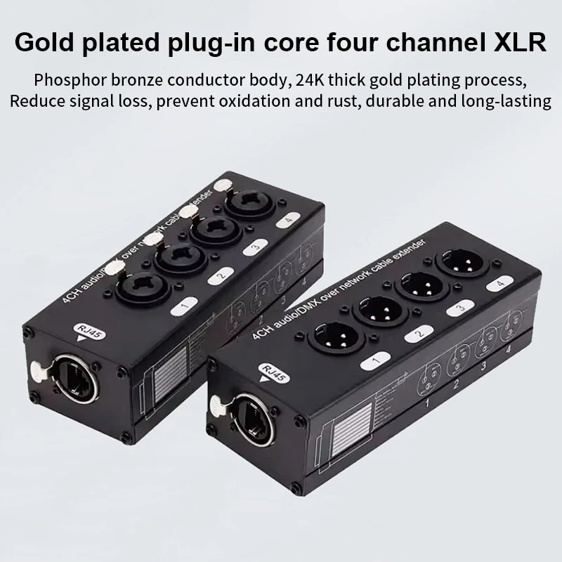 Фото 1 пара 4-канальных 3-контактных удлинителей аудиокабелей XLR или 6,3 мм с разъемом аудио и DMX над сетевым удлинителем, удлинитель аудио сети XLR «папа» + «мама» №2