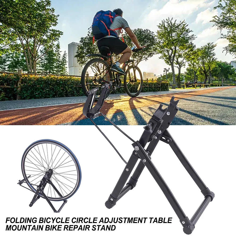 

Folding Bicycle Ring Adjustment Table Bicycle Wheel Truing Stand Bike Correction Table Cycling Repair Tools