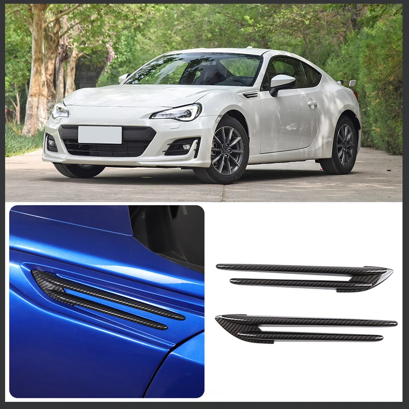 

For 2017-2020 Subaru BRZ ABS Carbon Fiber Car Styling Side Fender Radiator Cover Sticker Car Exterior Decoration Accessories
