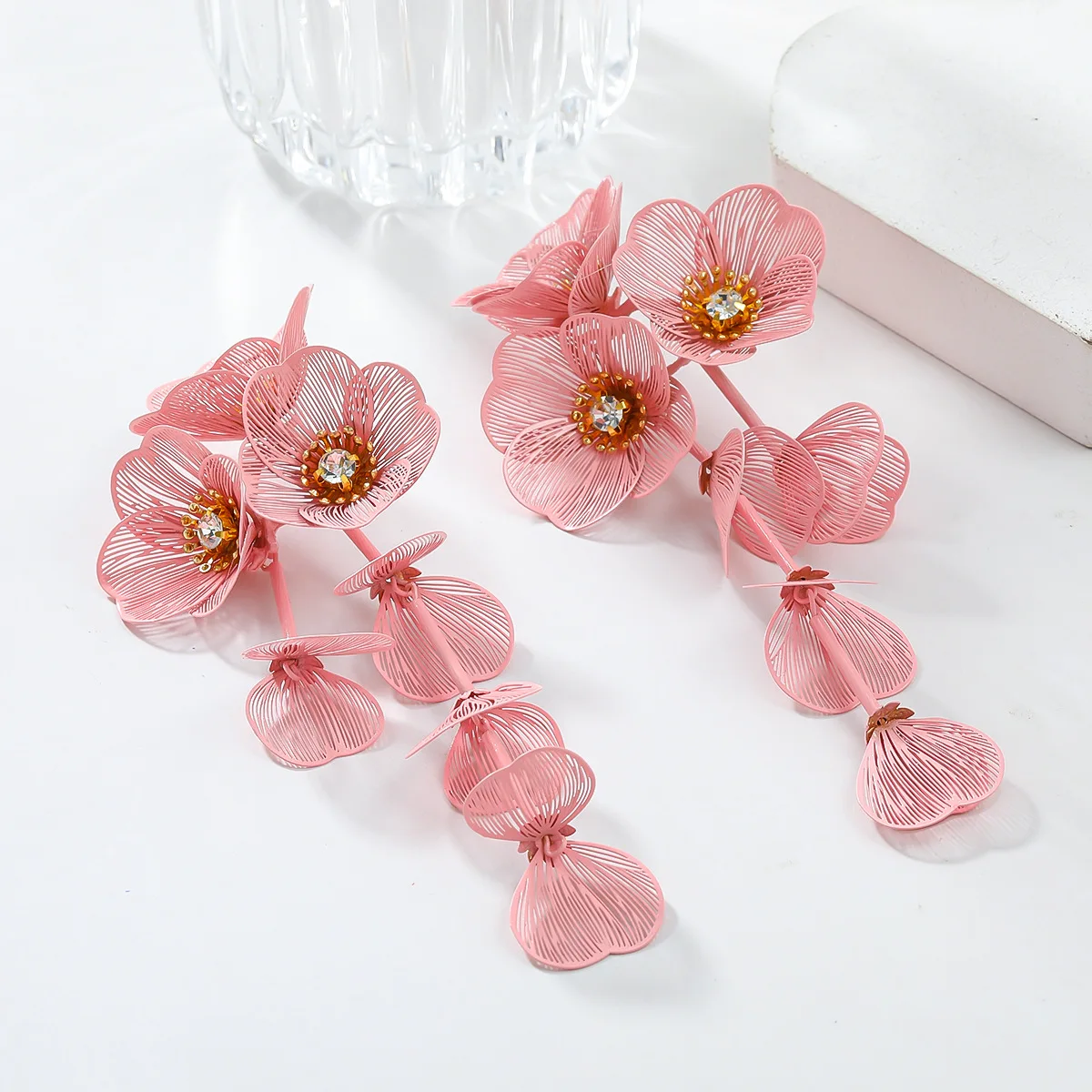 Богемные серьги ручной работы Vedawas с цветами из сплава элегантные винтажные