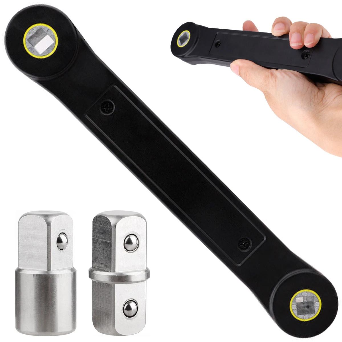 

1/4" 3/8" Extension Wrench Universal Extension Wrench Sturdy Wear-Resistance Steel Wrench Double Head Wrench Automotive DIY Tool