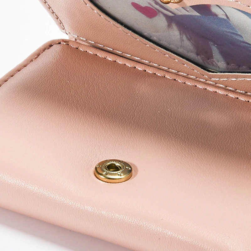 Women Short Cute Small Wallets Student Triple Fold Card Holder Girl ID Bag Card Holder Coin Purse Ladies Wallets Cartoon Purses