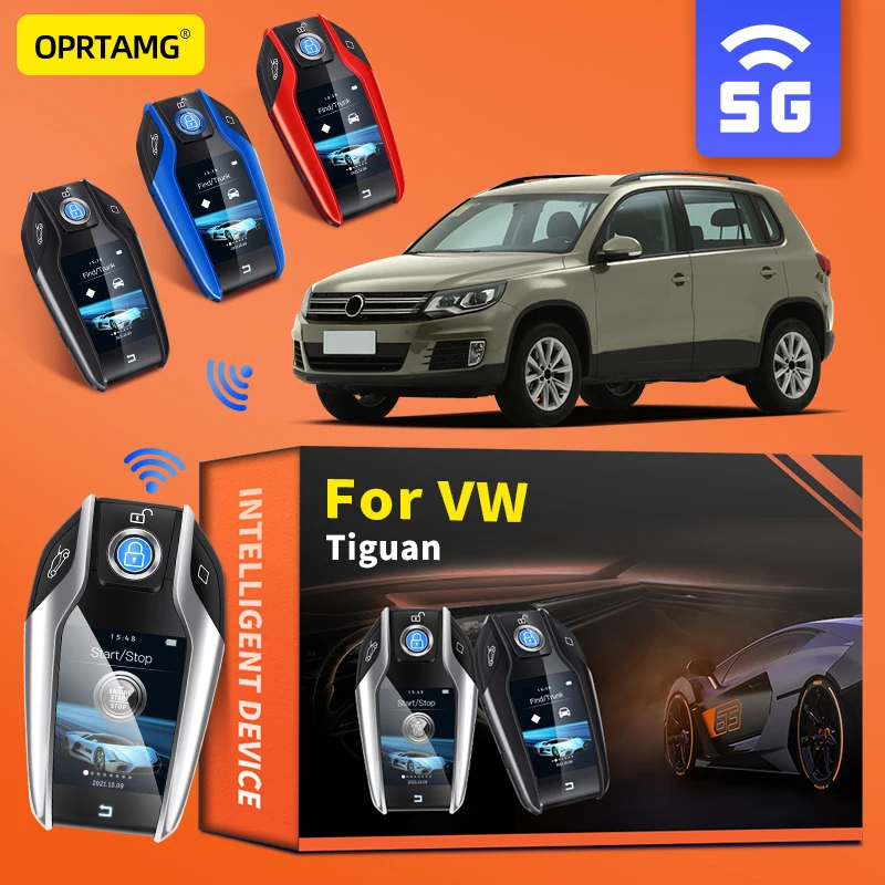 

Car Smart Remote Control Key LCD Display For Volkswagen VW Tiguan 2000-2021 Smart keychain kyesCar Accessories high-end key