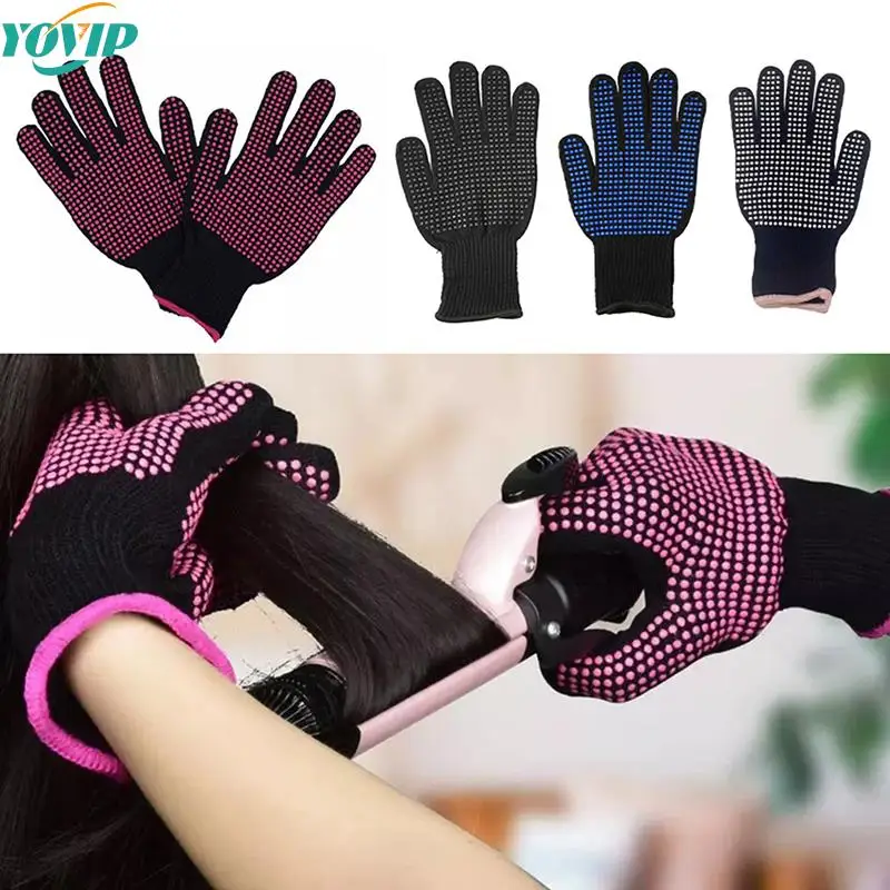 1Pc ​Hair Straightener Perm Curling Hairdressing Heat Resistant Finger Glove Hair Care Styling Tools Thermal Styling Glove