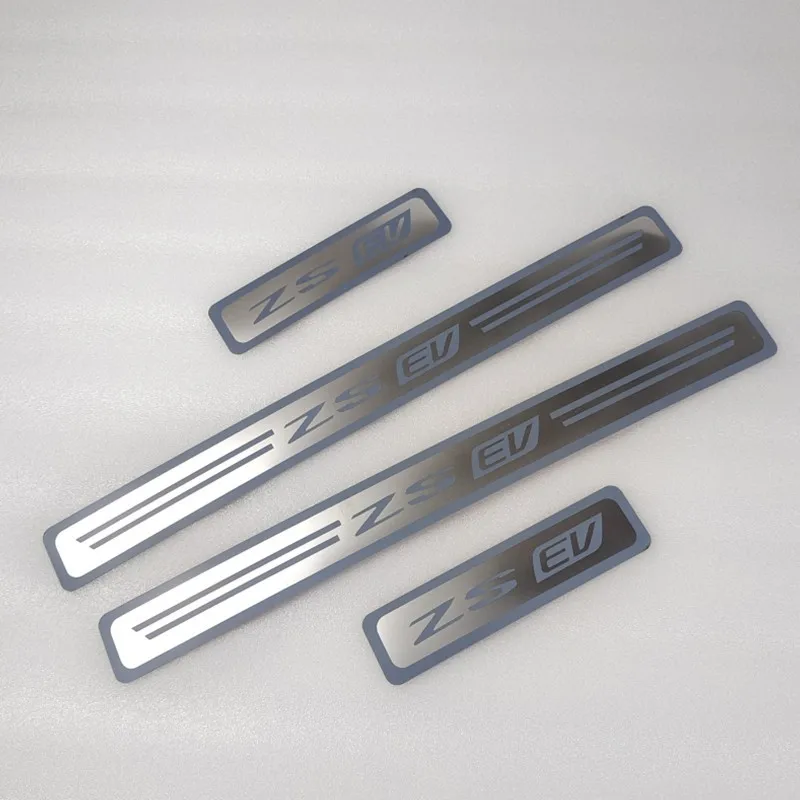 

For Mg Zs EV 2021 2022 Door Sill Scuff Plate Trim Auto Protector Stainless Steel Styling Sticker 2016 - 2020 Car Accessories