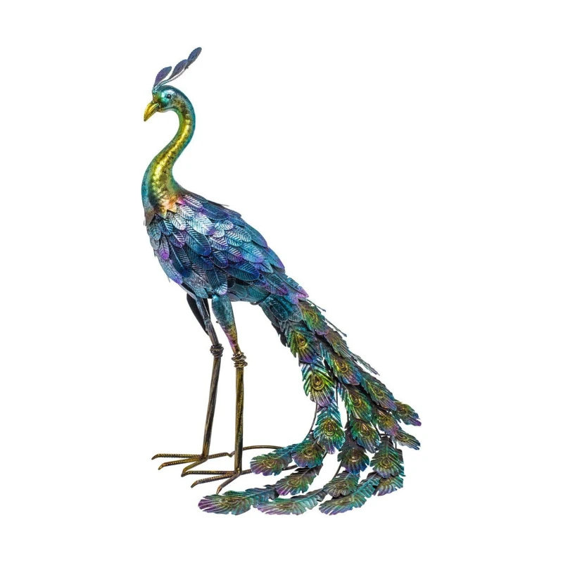 

Металлическая статуя павлина