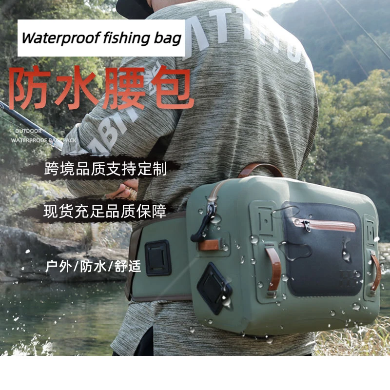 

2023 New men's fishing bag outside camping waterproof bagmulti-functional sports bag bait bag single shoulder crossbody bag