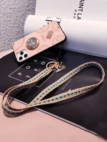 long phone lanyard anti lost lanyard strap universal detachable with ornaments neck cord phone safety tether keychain chain rope