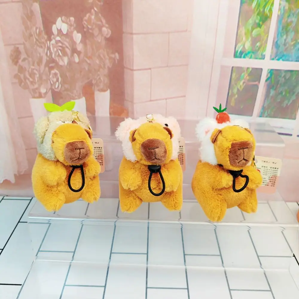 Повседневный съемный брелок с капибарой мультяшная мягкая пушистая кукла для