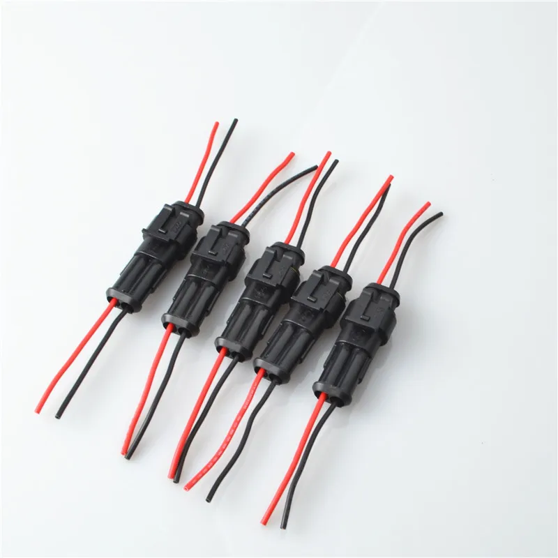 

10pcs/5pcs lot 2 Pin Way Waterproof Electrical Connector Adapter Plug W/Wire AWG for Car Vehicle Motorcycles
