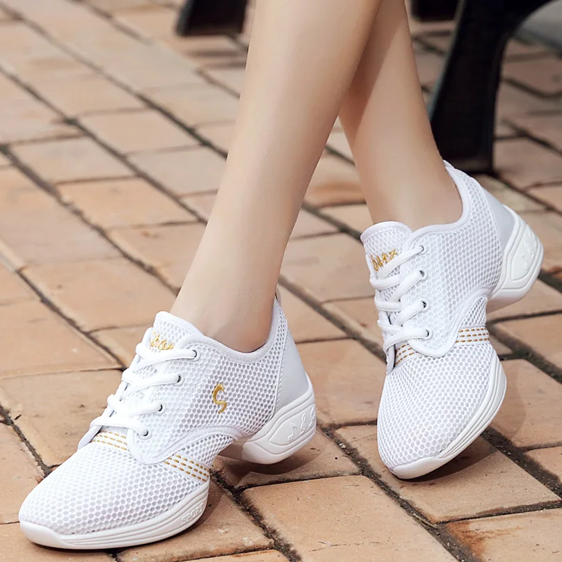 

Mesh Breathable Sneakers Summer Women Fashion Wedge White Trainers Soft Sole Casual Dance Yoga Shoes Sapatos Femininos Conforto