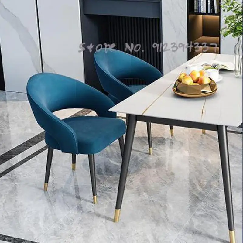 Modern light luxury solid wood home dining chair Nordic in net celebrity western restaurant nail coffee club hotel negotiation c |