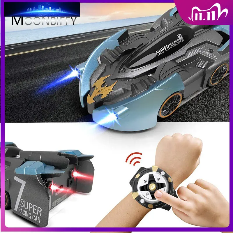 

Mini 2.4G Wall Climbing Car Remote Control Car Sound Light Watch Remote Control Can Charging Climbing Stunts and Toy Cars