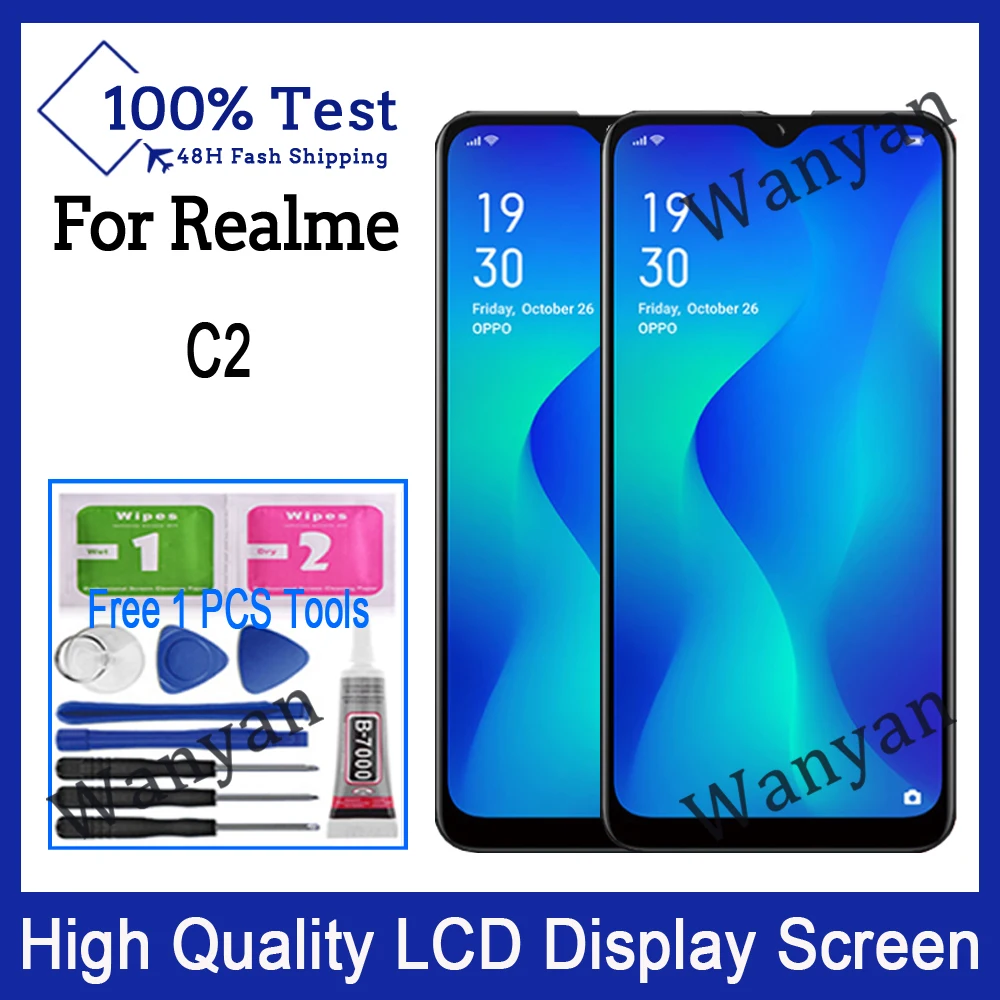 

Original For Realme C2 LCD Display Touch Screen Digitizer Replacement