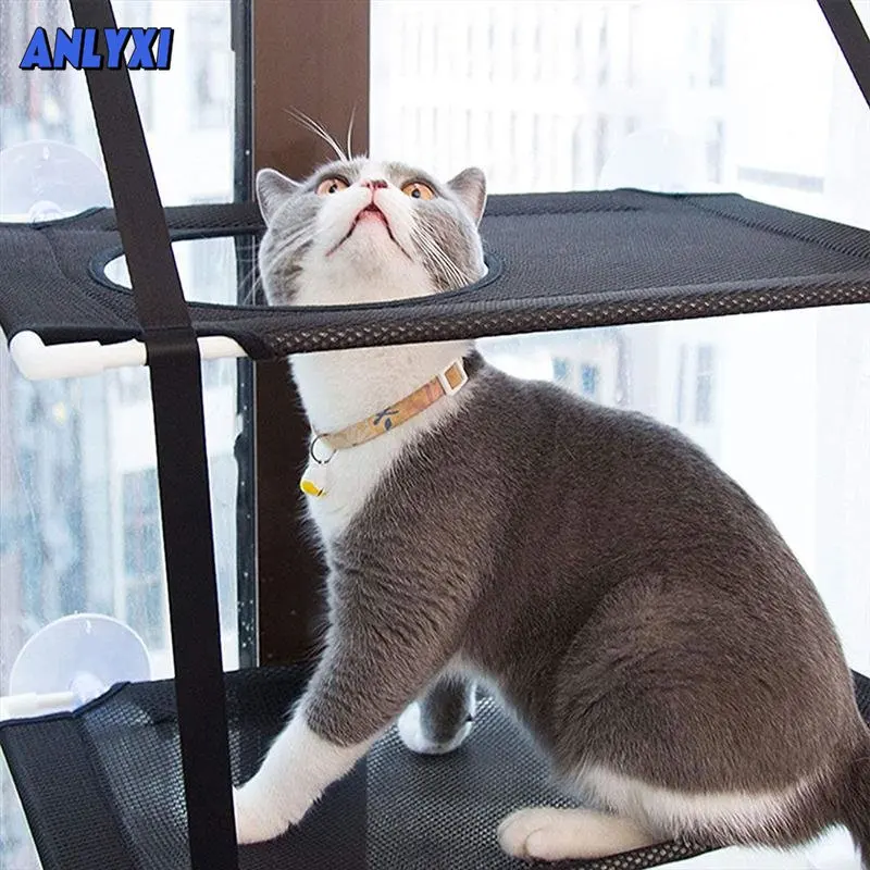 

Cat Hammock Window Cat Sunny Seat Pet Waterproof Fabric Cat Bed Cat Climbing Sleeping Mattress Single Layer Double Bearing 15kg